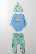 Car Vest And Leggings Set Green