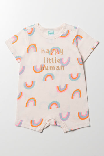 Rainbow Romper Pink