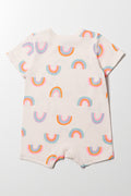 Rainbow Romper Pink (2)