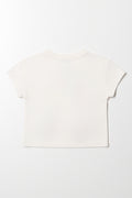 Dropped Shoulder Boxy Tee Cream (2)