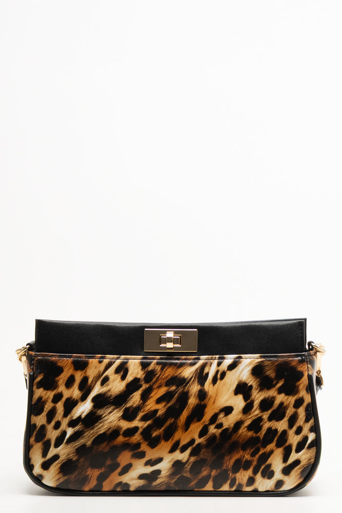 Leopard Handbag Brown And Black