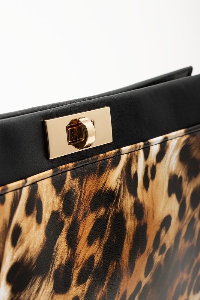 Leopard Handbag Brown And Black (3)