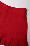 STRAPPY PEPLUM TEXTURED KNIT SET RED (2)