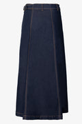 Denim Wrap Skirt Dark Blue (1)