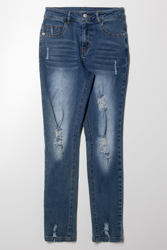 Ripped Denim Jeans Blue
