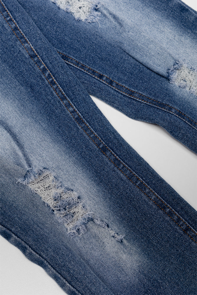 Ripped Denim Jeans Blue (2)