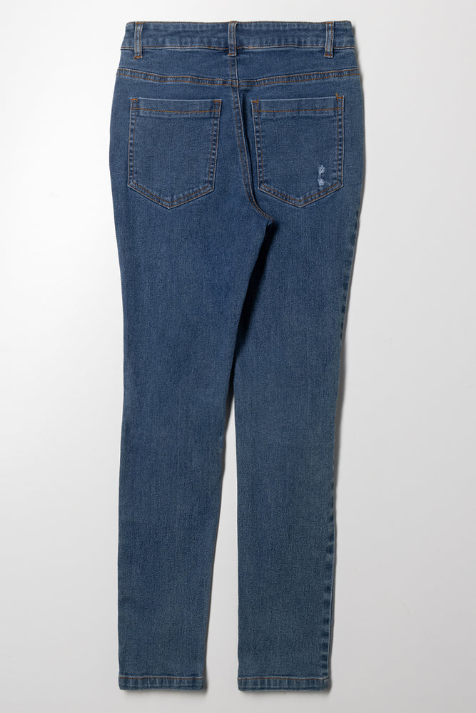 Ripped Denim Jeans Blue (3)