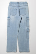 Cargo Slouchy Denim Jeans Blue (2)
