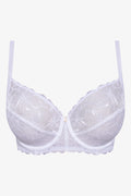 Plus Size 2 Pack Lace Non Padded Underwire Bra Natural And White (1)