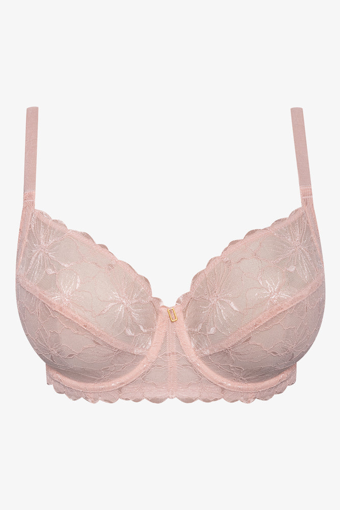 Plus Size 2 Pack Lace Non Padded Underwire Bra Natural And White (2)