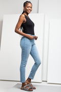 High Rise Skinny Denim Jean Light Blue (2)