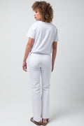 Flare Leg Denim Jeans White (3)