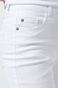 Flare Leg Denim Jeans White (4)