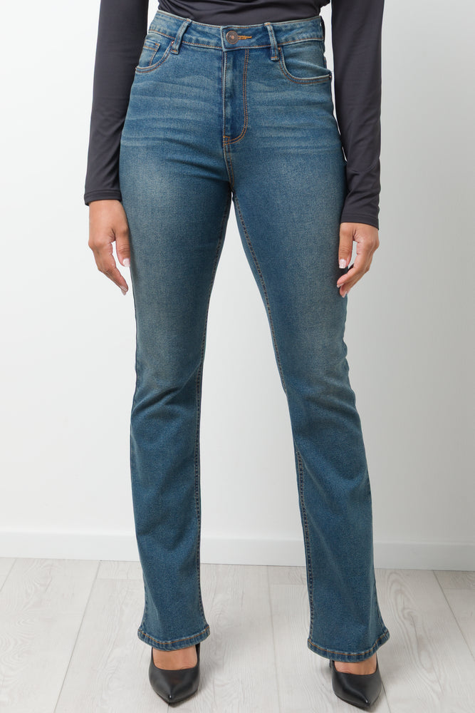 Boot Leg Denim Jeans Blue (1)