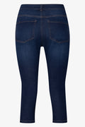 High Rise Pedal Pusher Denim Jeans Blue (1)