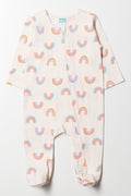 Rainbow Babygrow White