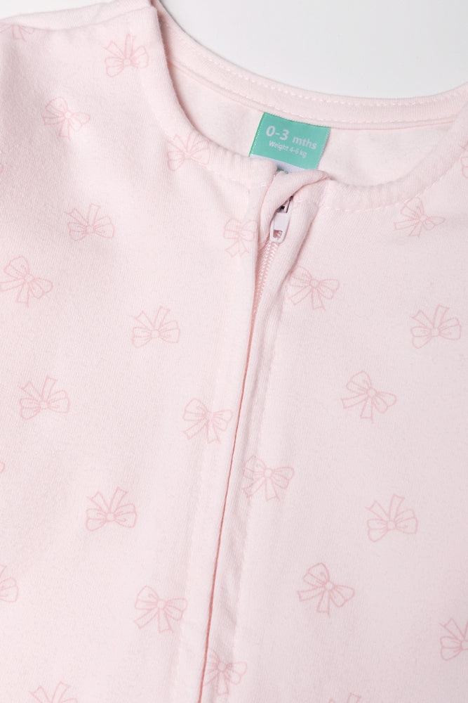 Bows Babygrow Pink