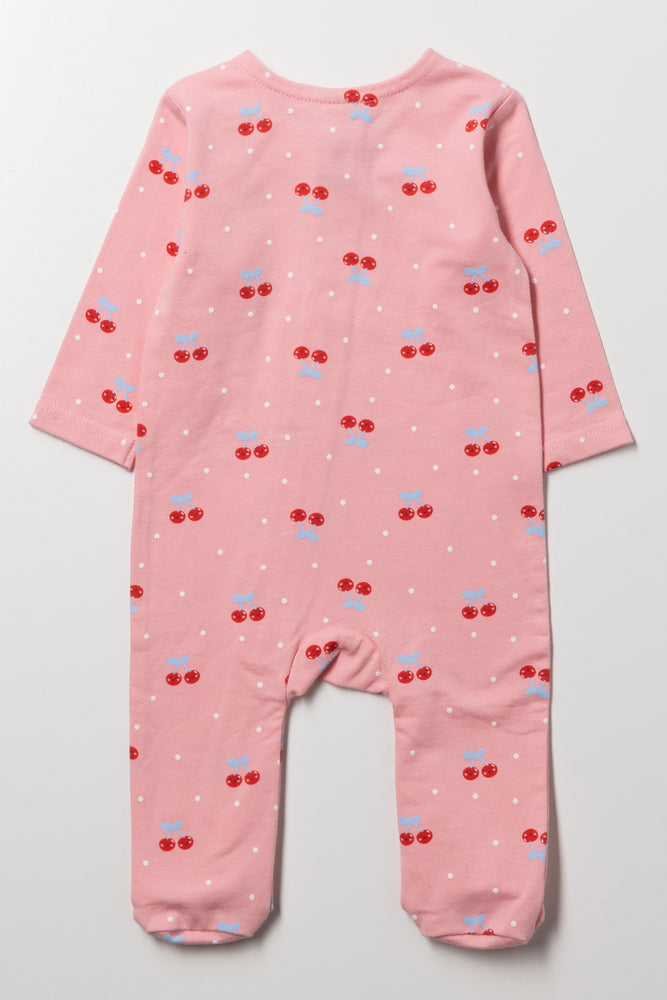 Cherry Babygrow Pink (3)
