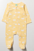 Clouds Babygrow Yellow