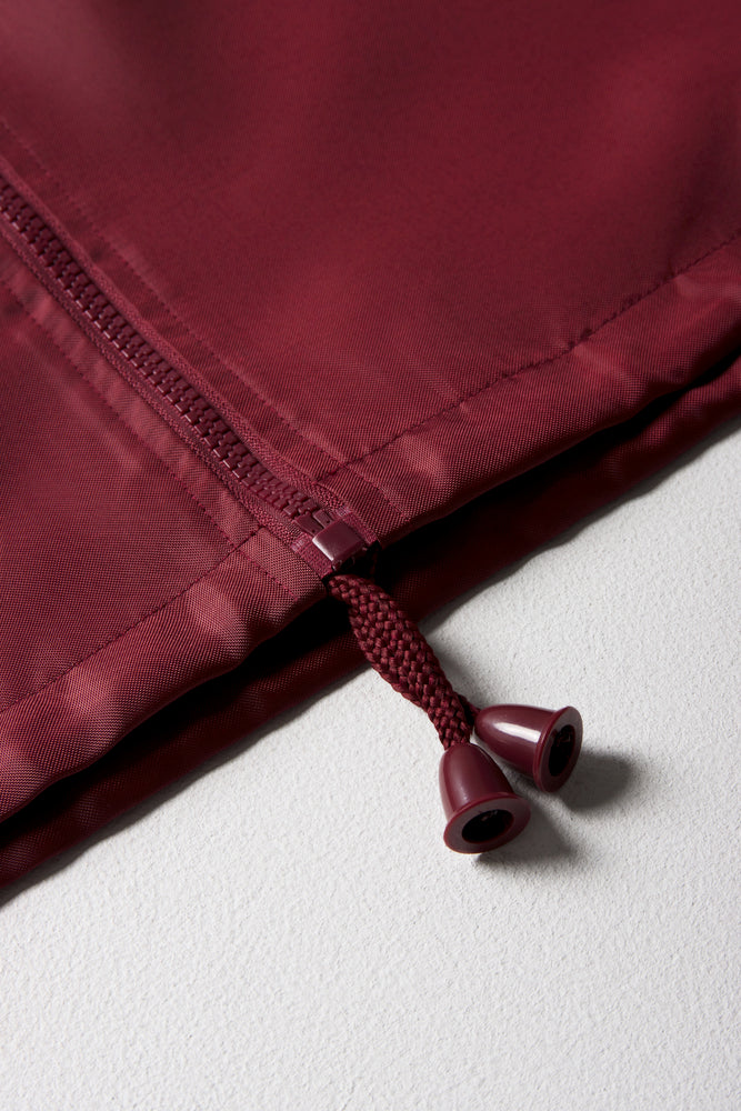 Unisex Rain Jacket Maroon Primary