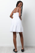 Strappy Fit And Flare Dress White (2)