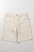 Bermuda Denim Shorts Cream