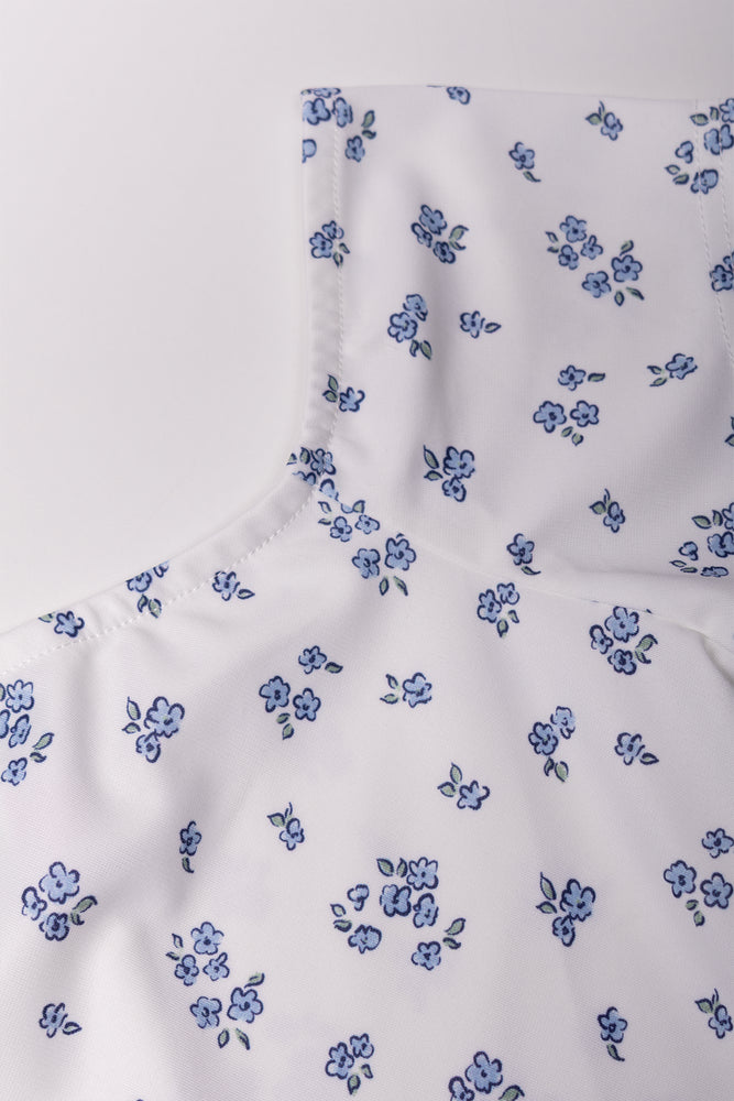 Ditsy Skater Dress White