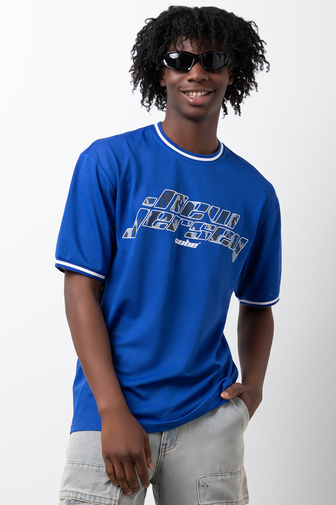 Mesh Sports T-Shirt Blue