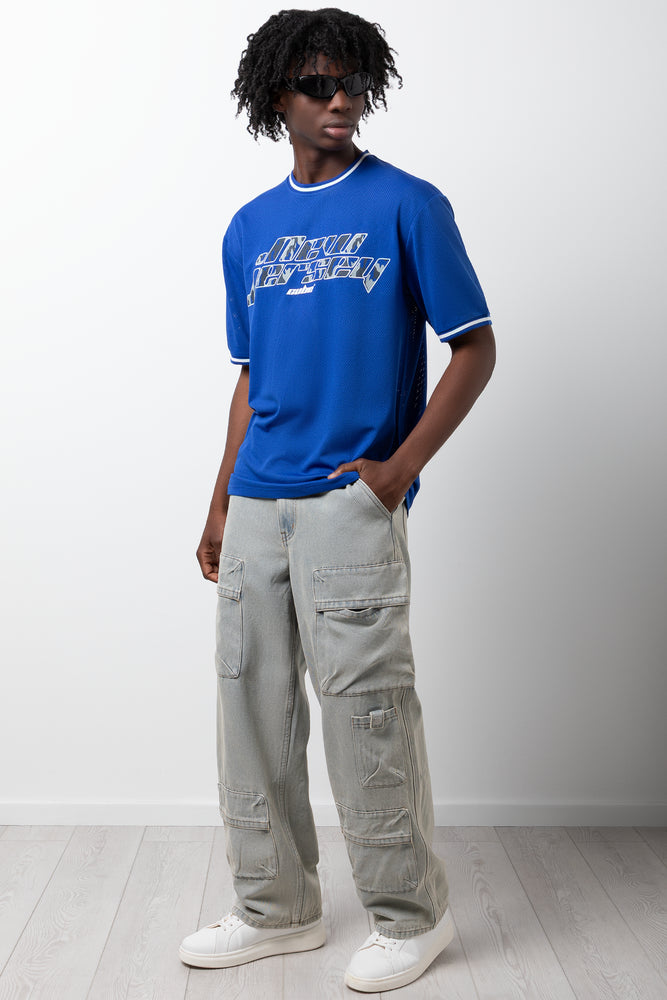 Mesh Sports T-Shirt Blue