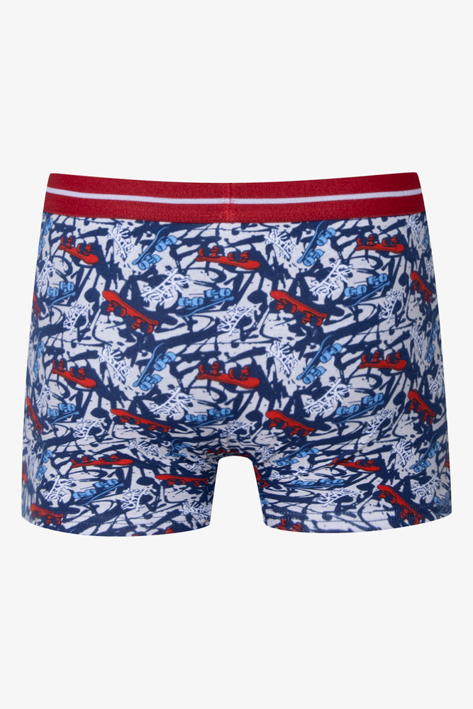 3 Pack Knit Boxer Red And Navy (4)