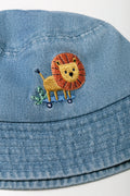 Lion Denim Bucket Hat Blue (1)