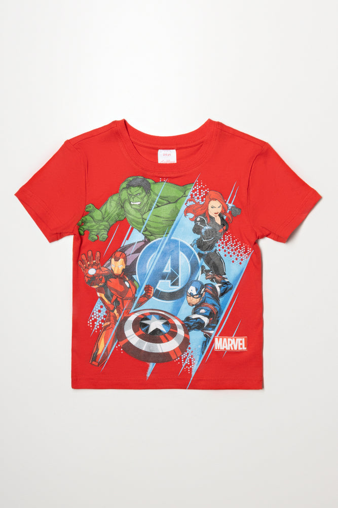 Avengers Short Sleeve T-Shirt Red