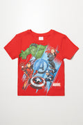 Avengers Short Sleeve T-Shirt Red