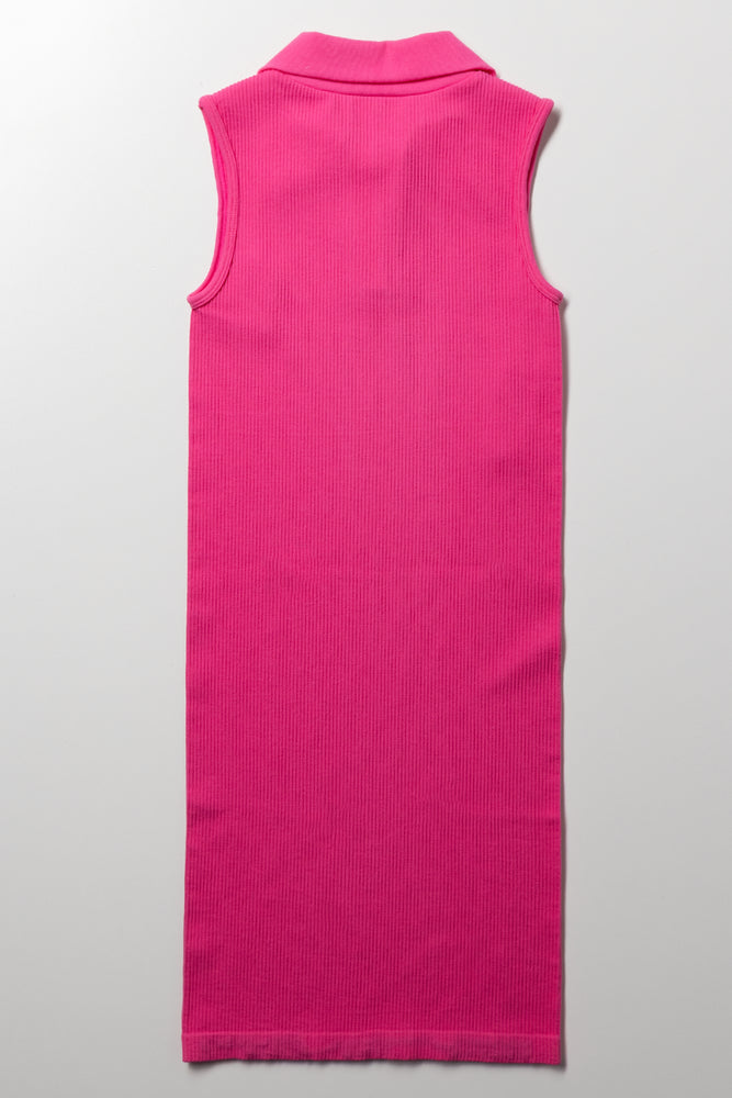 Seamless Collar Dress Pink (2)