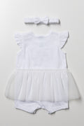 Tutu Romper Set White (3)