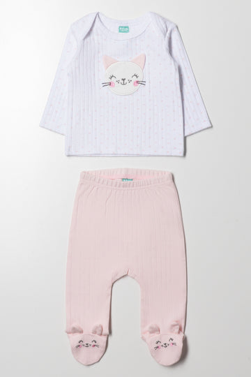 Cat Rib Set Pink