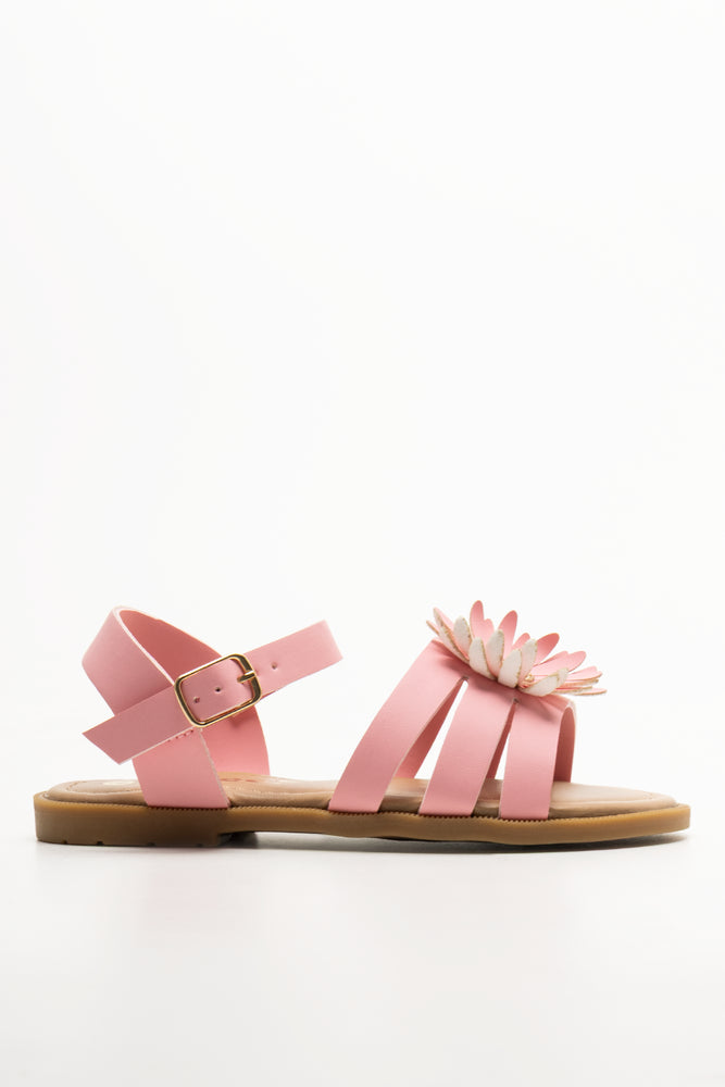 Daisy Trim Sandals Pink