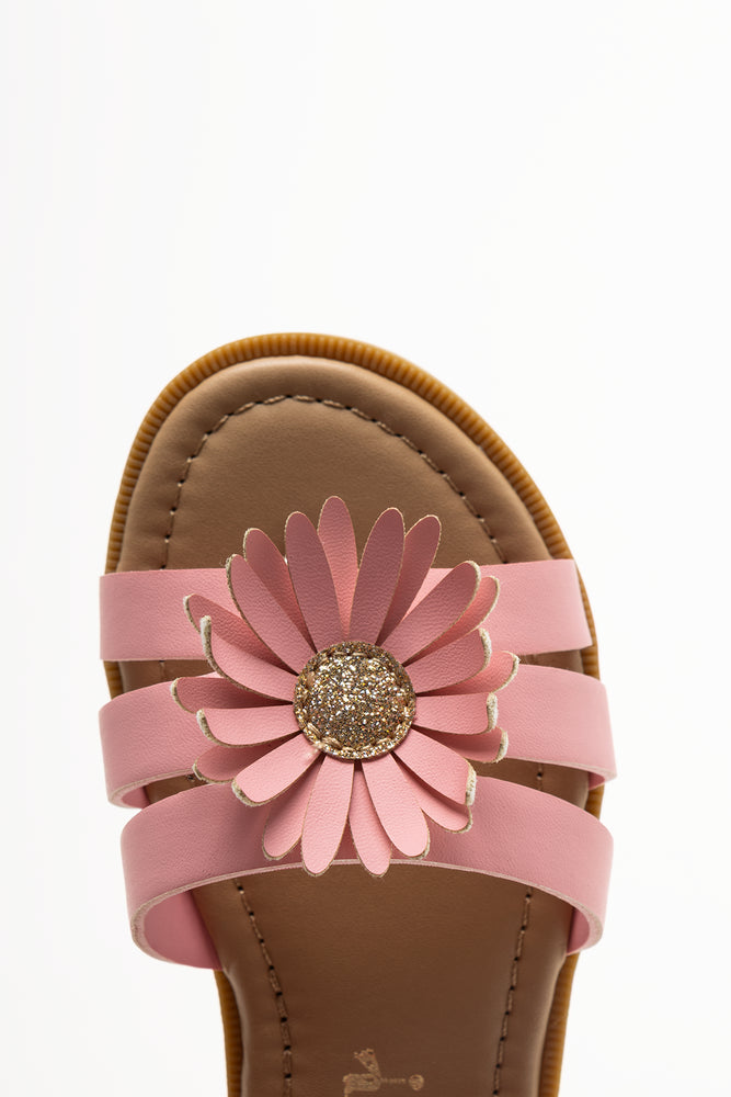 Daisy Trim Sandals Pink (4)