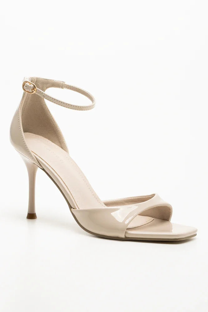 Patent Sandal Heels Natural (1)