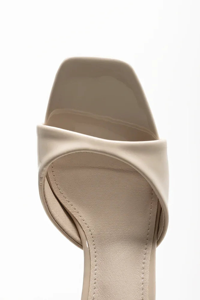 Patent Sandal Heels Natural (4)