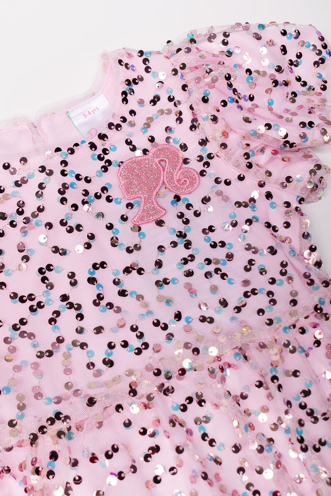 Barbie Sequin Dress Pink (1)