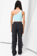 Seamless Asymmetrical Top Turquoise (2)