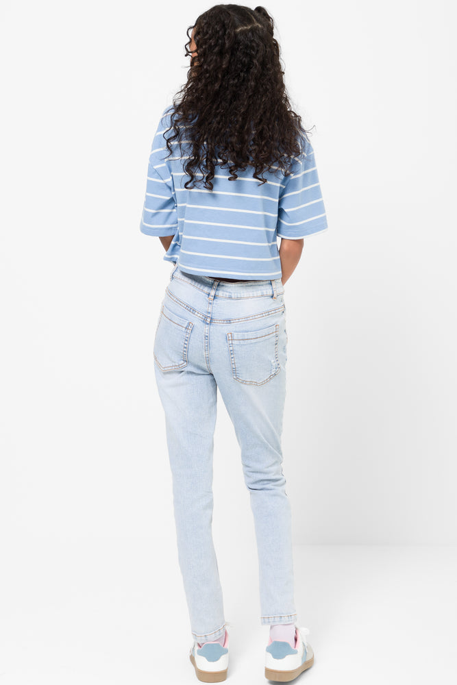 Ripped Skinny Denim Jeans Blue (3)