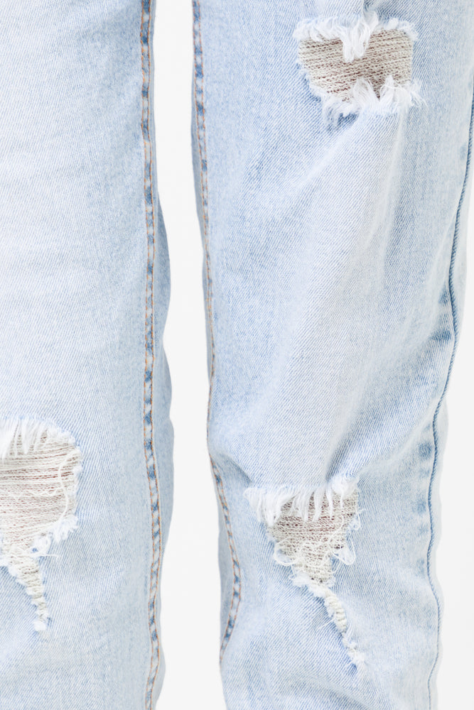 Ripped Skinny Denim Jeans Blue (4)