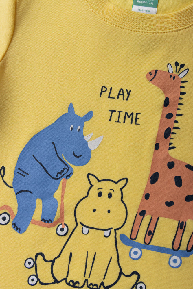 2 Pack Short Sleeve T-Shirts Yellow And Blue (2)