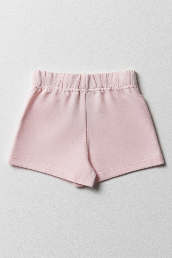 Knit Shorts Light Pink (2)