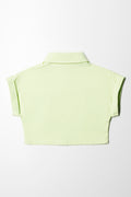 Linen Blend Short Sleeve Shirt Green (2)