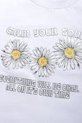 Calm Your Soul Side Tie T-Shirt White (1)