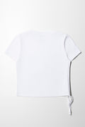 Calm Your Soul Side Tie T-Shirt White (2)