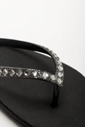 Diamante Flip Flops Black (2)